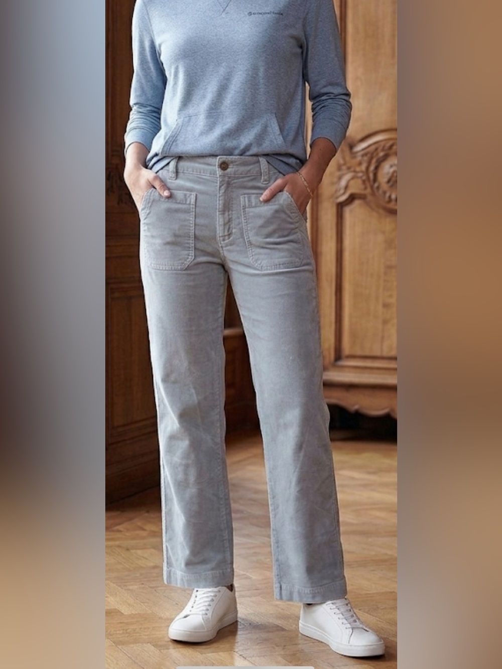 Free People Light Gray Pants